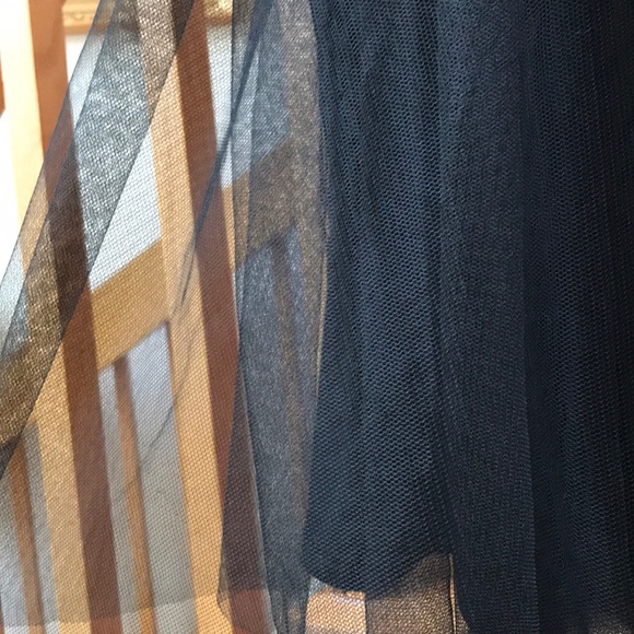 Black Velvet and Tulle Dress - Picture 3 of 4